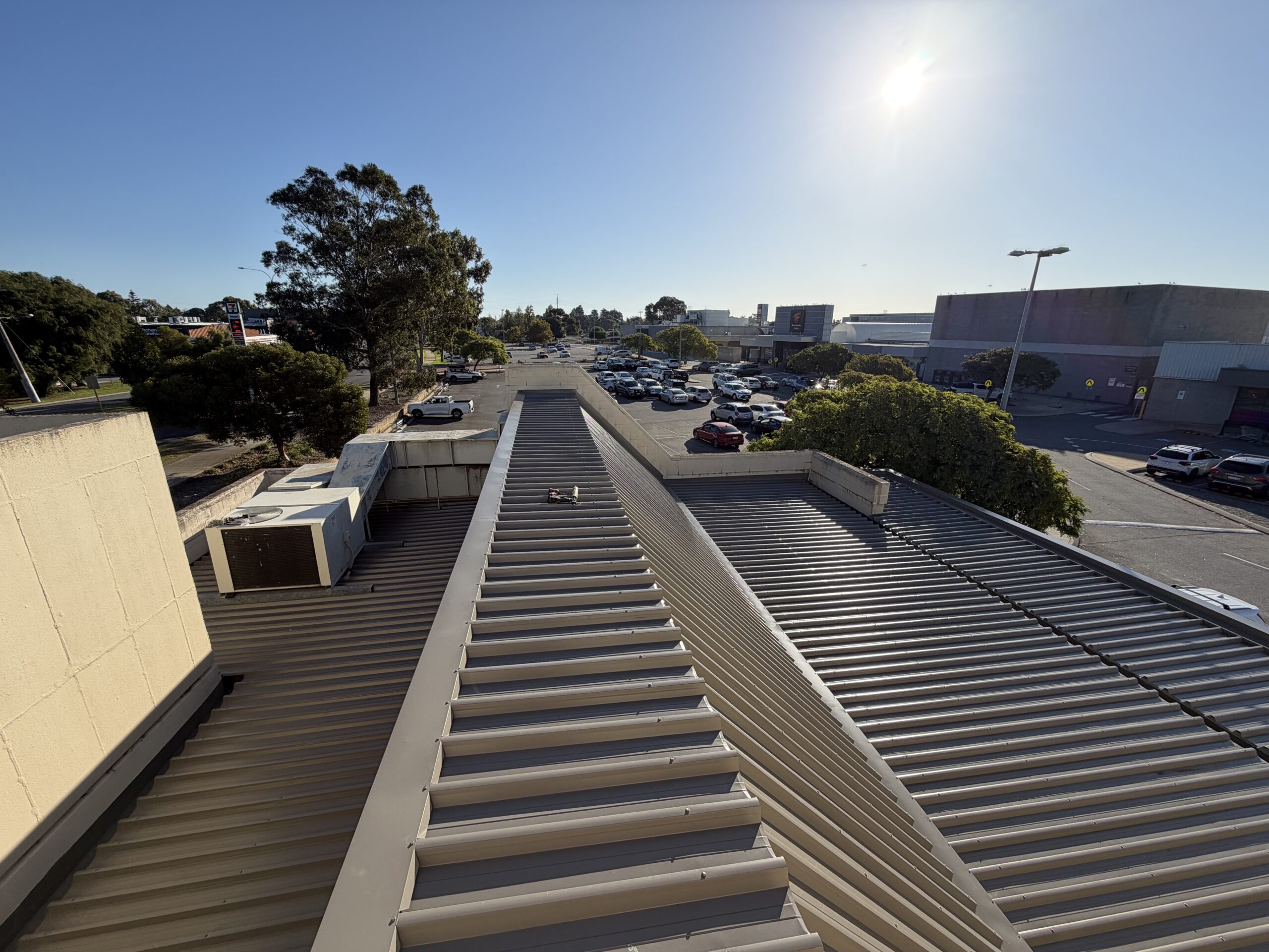 Commercial roof replacement project