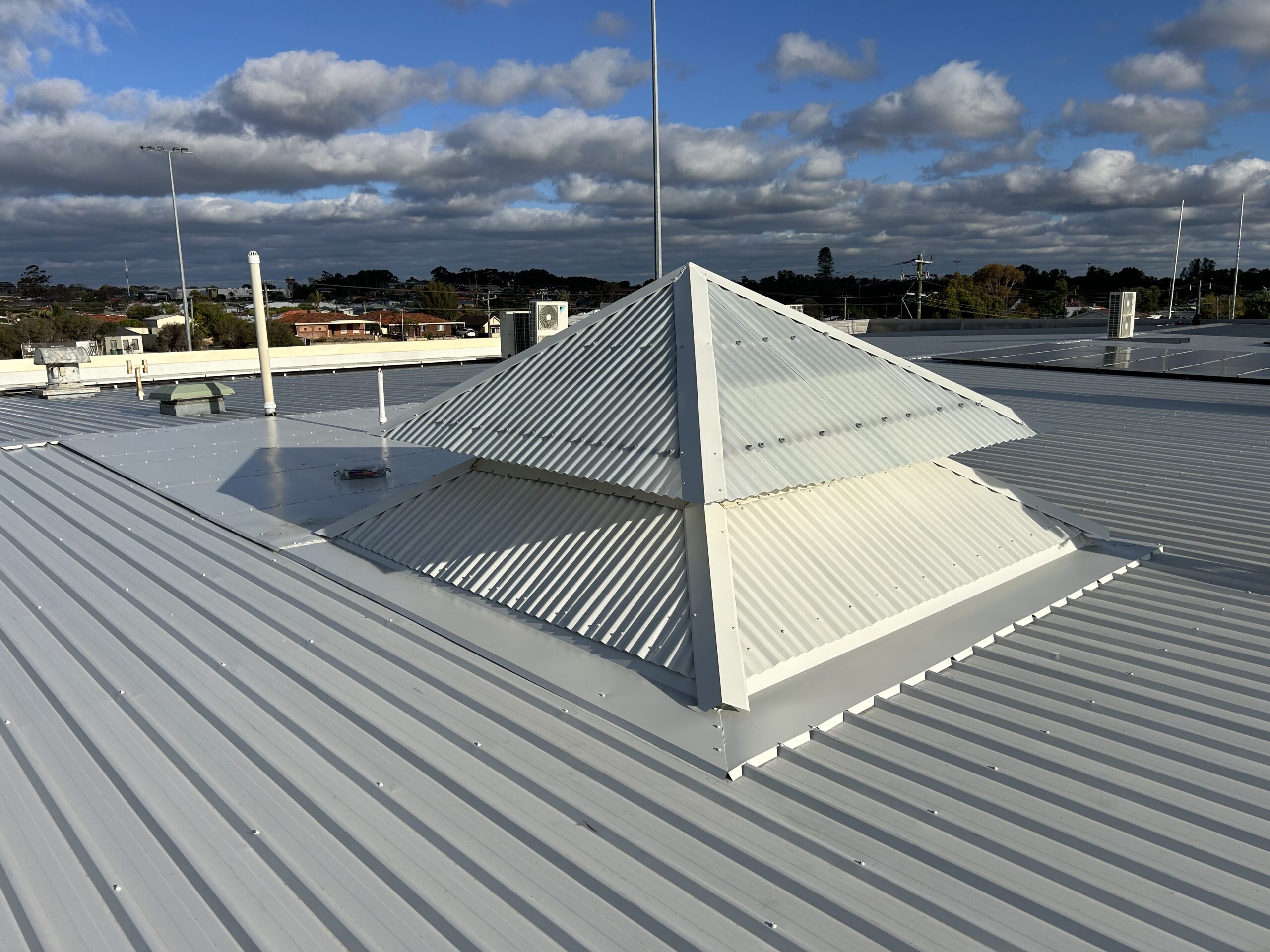 Commercial roofing works
