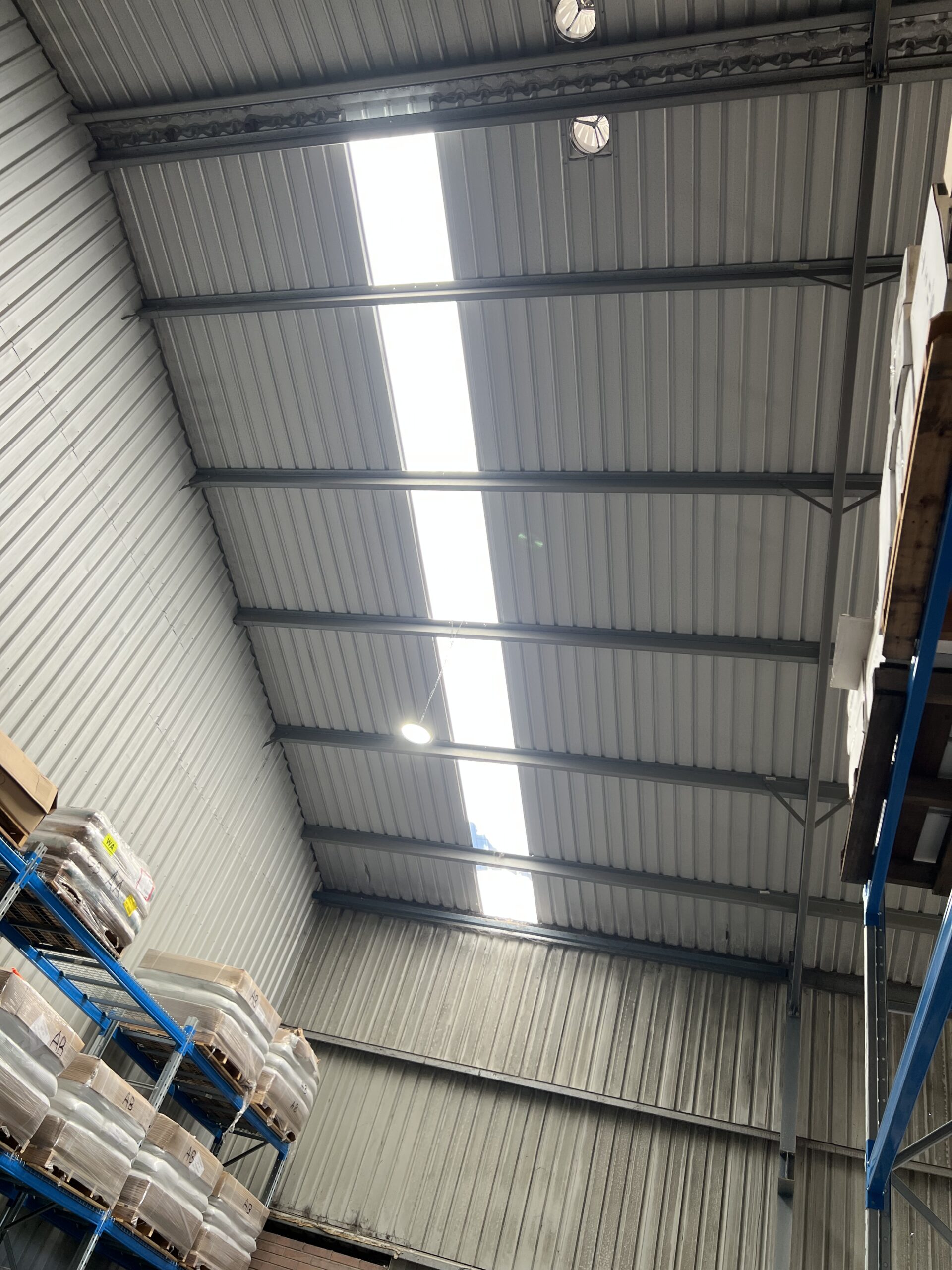 Warehouse roof replacement project